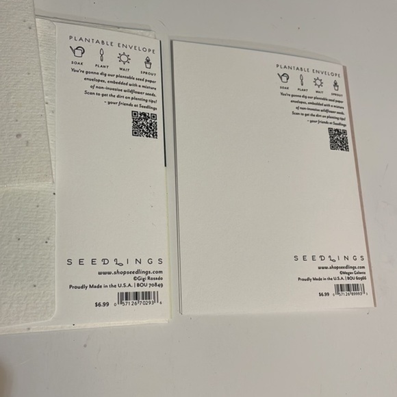 Seedlings note cards plantable envelopes 2 cards - Picture 5 of 10